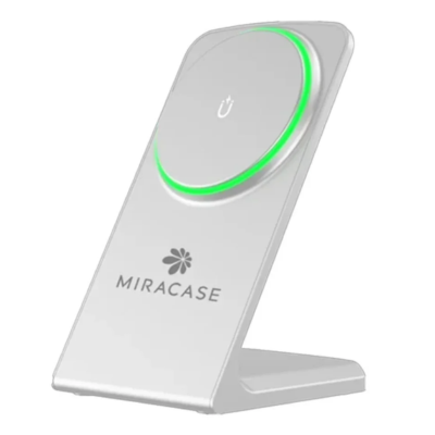 ستاند هاتف محمول للشحن اللاسلكي MagSafe Miracase (15 واط ) باللون الابيض